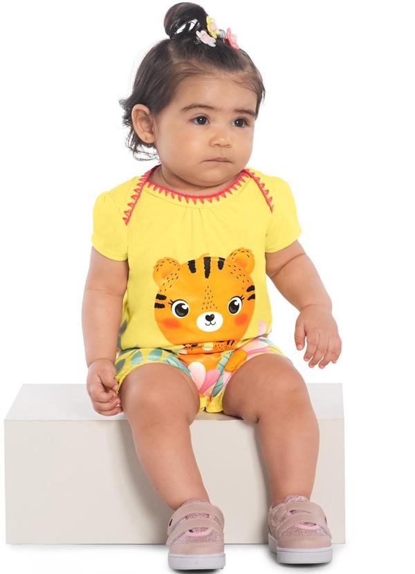 Kyly - Macaquinho Bebê Menina Bichichos Amarelo