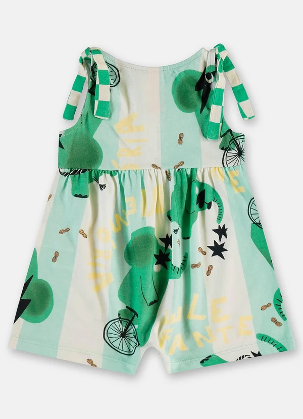 Três e Já - Macaquinho Bebê Menina em Algodão Três e Já Branco 3