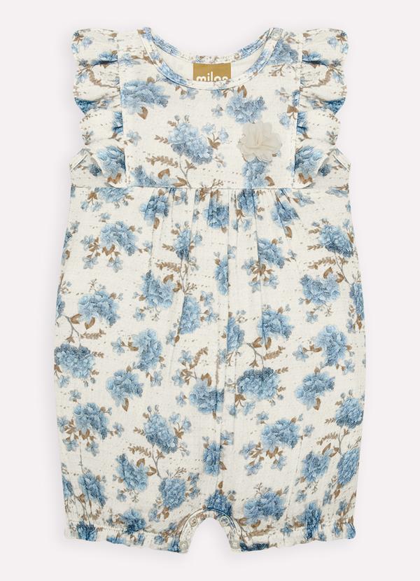 Milon - Macaquinho Bebê Menina em Gaze Off White 2