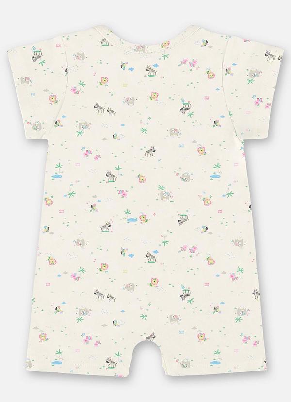 Up Baby - Macaquinho Bebê Menina em Suedine Bege 2