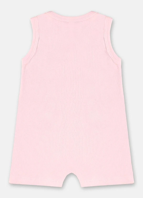 Up Baby - Macaquinho Bebê Menina em Suedine Rosa 2