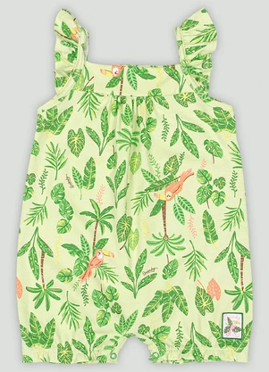 Macaquinho Bebê Menina Floral Quimby Verde - QUIMBY