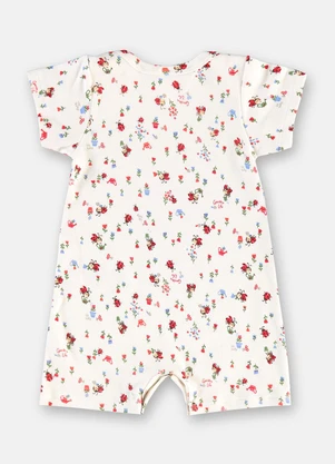 Up Baby - Macaquinho Bebê Menina Suedine Estampado - UP BABY