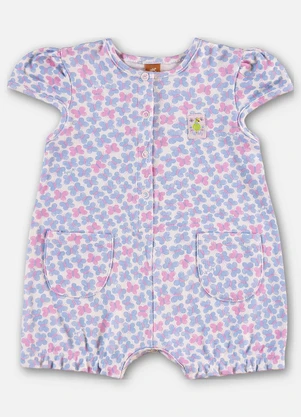 Up Baby - Macaquinho Borboletas Bebê Menina Roxo - UP BABY