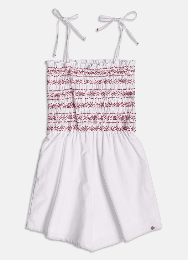 I Am - Macaquinho Bordado com Lastex Off White 3