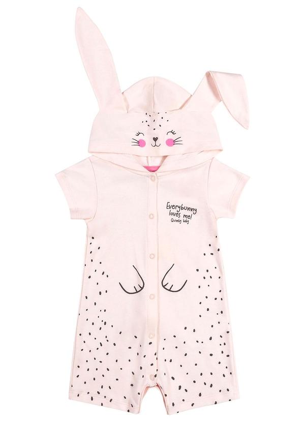 Quimby - Macaquinho Coelho para Bebê Menina Rosa 3