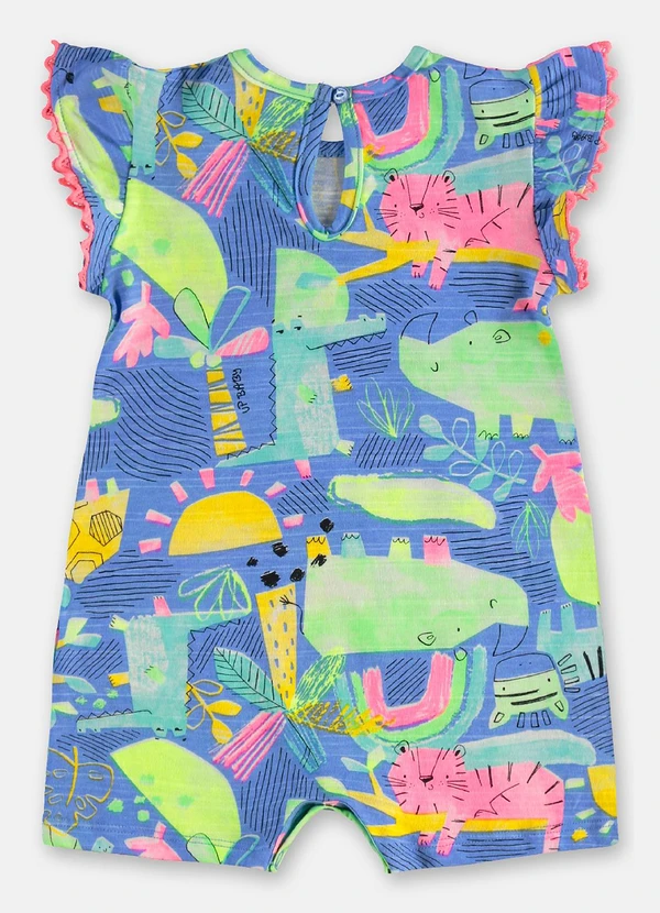 Up Baby - Macaquinho com Faixa Cabelo para Bebê Azul 3