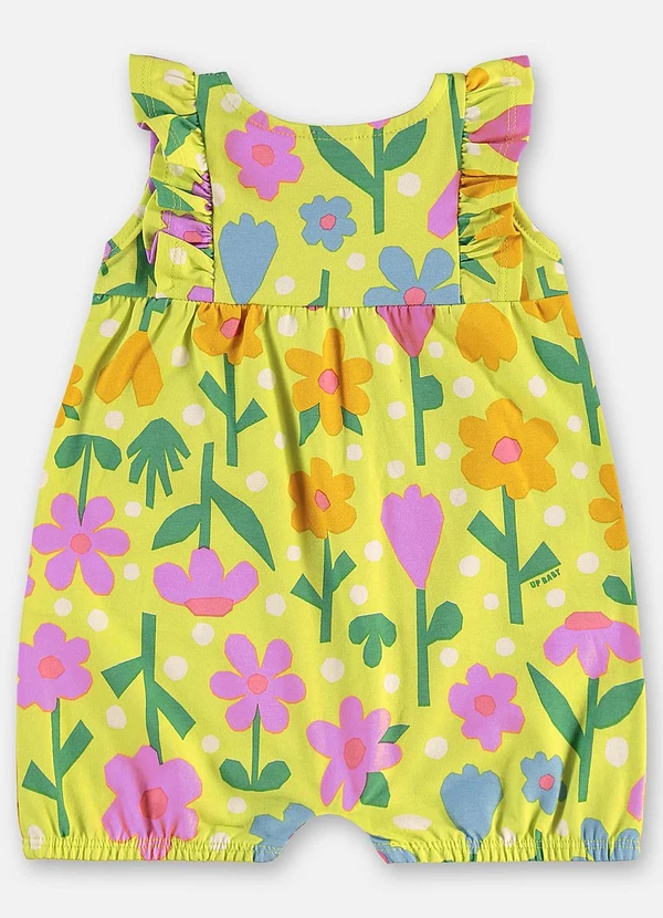 Up Baby - Macaquinho Cotton Bebê Menina Verde 3