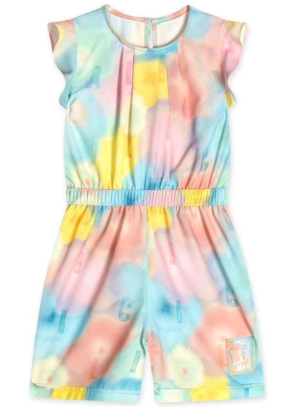 Lilica Ripilica - Macaquinho Curto Aquarela Menina Rosa