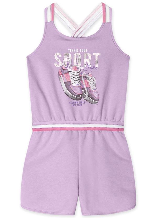 Marisol - Macaquinho Curto Moletom Menina Lilás 2