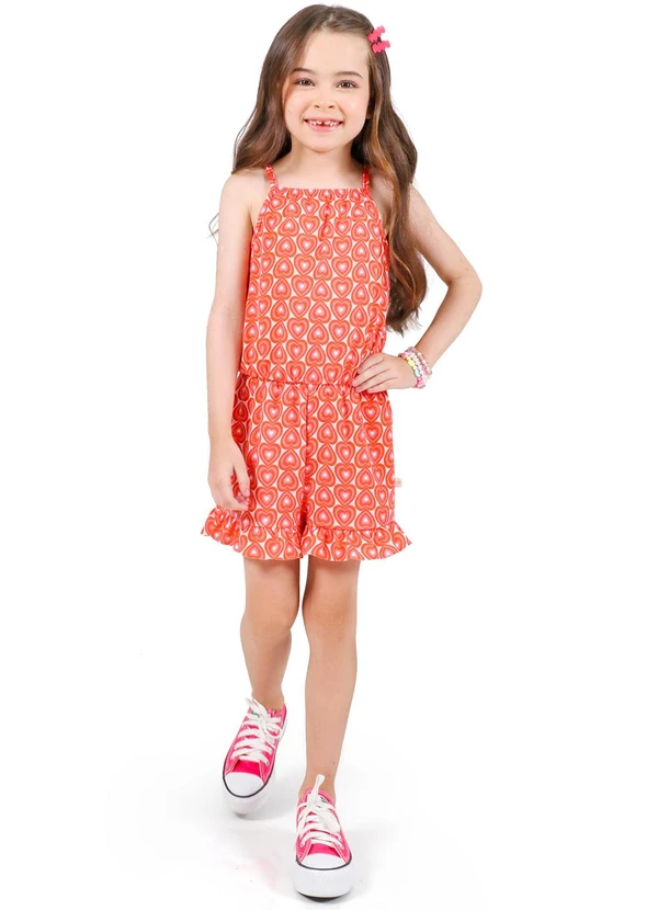 Tink Bink - Macaquinho de Alça Estampado Vermelho