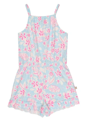 Tink Bink - Macaquinho de Alças Meia Malha Floral - TINK BINK