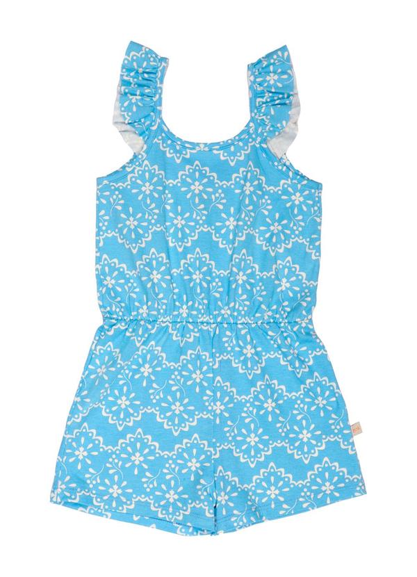 Tink Bink - Macaquinho de Alçinha Estampado Azul