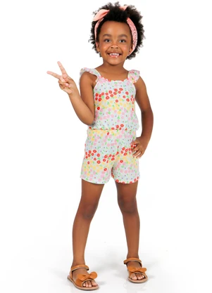 Tink Bink - Macaquinho de Alçinha Estampado Nude - TINK BINK