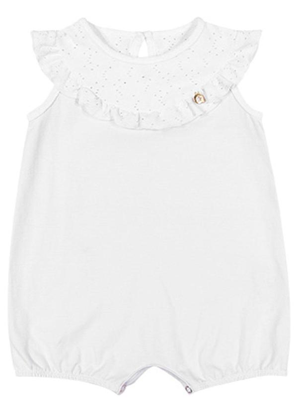 Alenice - Macaquinho Delicado Menina Branco