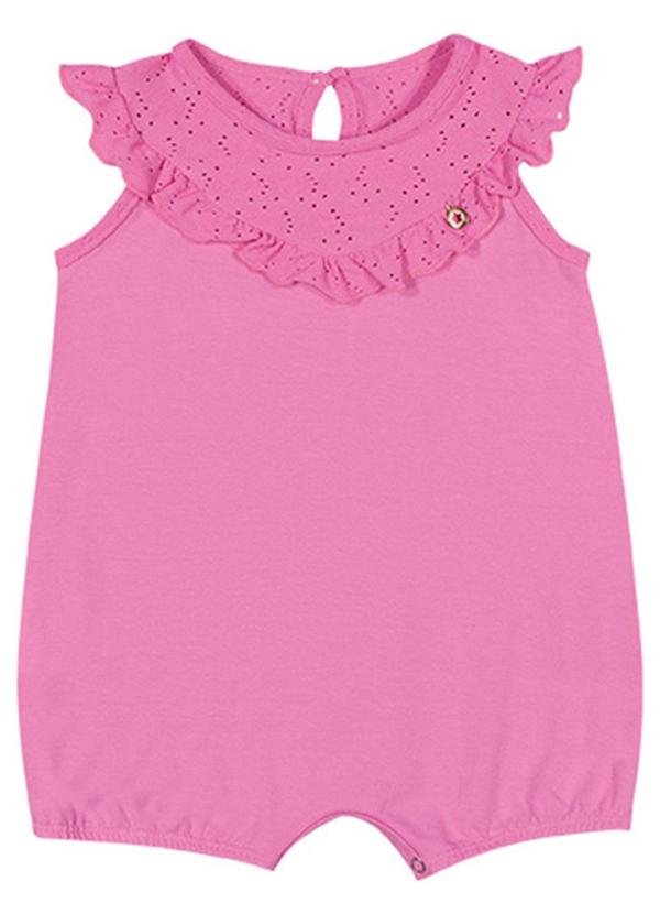 Alenice - Macaquinho Delicado Menina Rosa