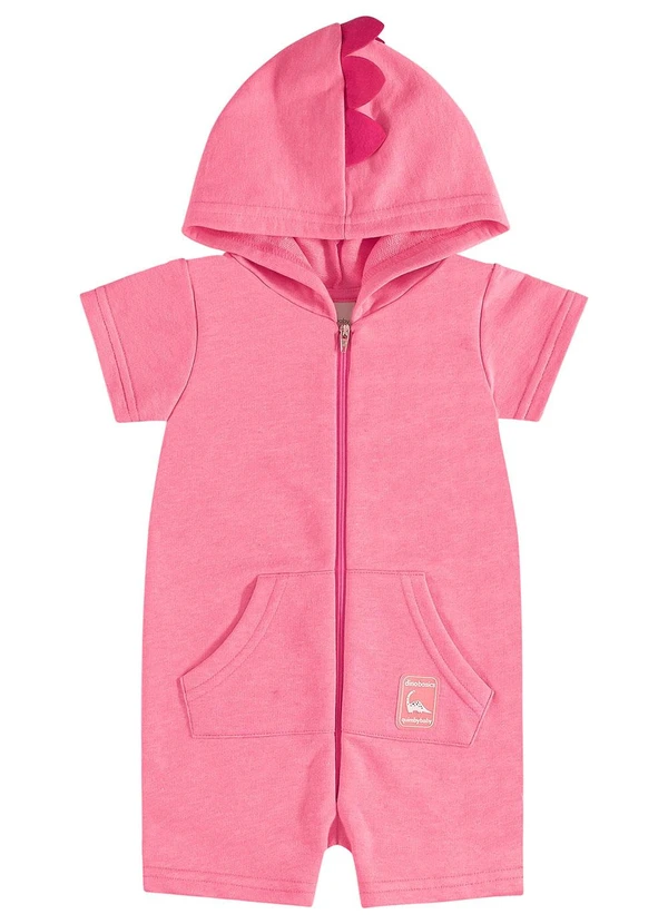 Quimby - Macaquinho Dinos Unissex para Bebê Rosa