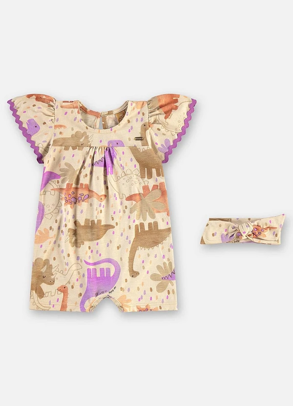 Up Baby - Macaquinho e Faixa Bebê Bege 2