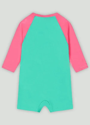 Up Baby - Macaquinho em Malha para Bebê Menina Verde - UP BABY