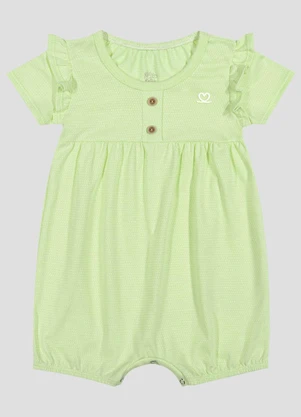 Kely Kety - Macaquinho em Malha Trabalhada Collor Verde - KELY KETY