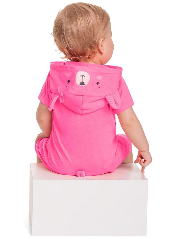Quimby - Macaquinho em Meia Malha Bebê Menina Rosa 2