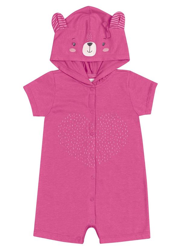 Quimby - Macaquinho em Meia Malha Bebê Menina Rosa 4