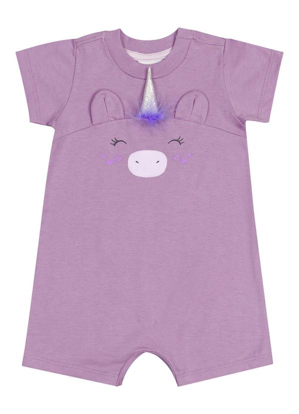 Quimby - Macaquinho em Meia Malha Bebê Menina Roxo 2