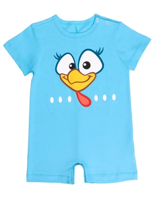 Galinha Pintadinha - Macaquinho em Meia Malha com Aplique Azul - GALINHA PINTADINHA