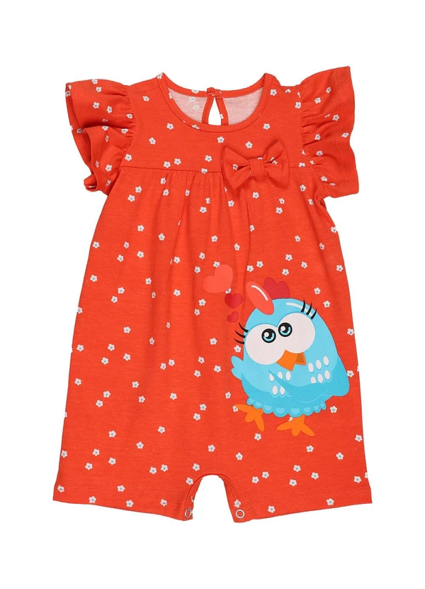 Galinha Pintadinha - Macaquinho em Meia Malha Vermelho