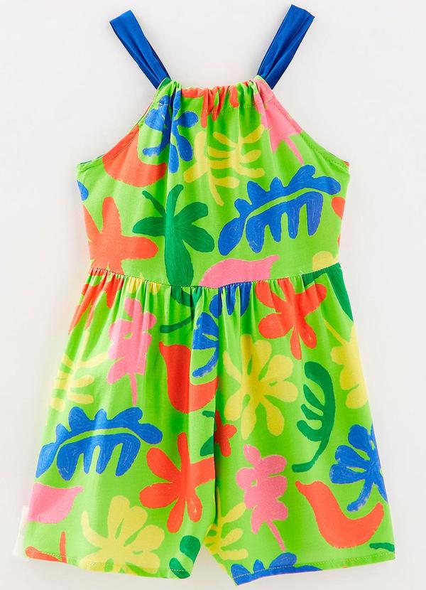 Fábula - Macaquinho em Viscose Estampado