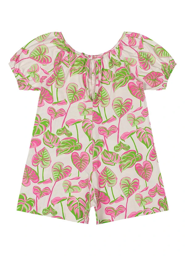 Quimby - Macaquinho Estampado Menina Verde 3