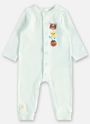 Up Baby - Macaquinho Estampado Unissex Bebê Azul - UP BABY