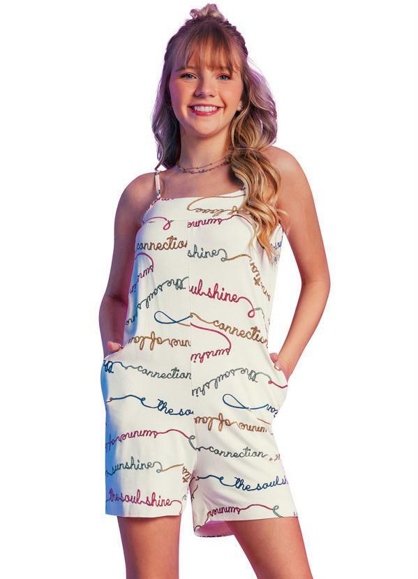 Rovitex Teen - Macaquinho Menina Juvenil Bege