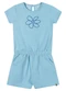 Outlet - Macaquinho Flor Bordada Menina Verde - variação: Azul