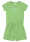 Outlet - Macaquinho Flor Bordada Menina Verde - variação: Verde