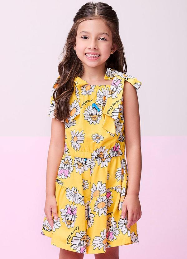 Momi - Macaquinho Floral de Margaridas Amarelo