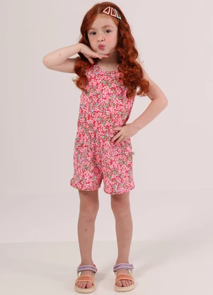 Tink Bink - Macaquinho Floral Vermelho - TINK BINK