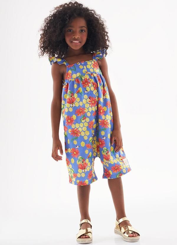 Up Baby - Macaquinho Honey Garden Infantil Azul
