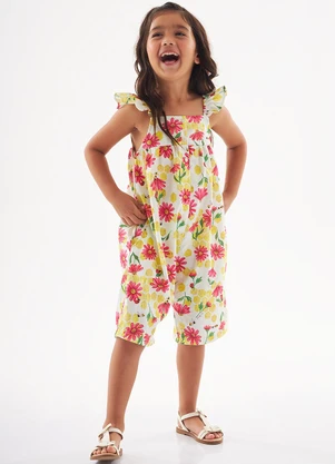 Up Baby - Macaquinho Honey Garden Infantil Bege - UP BABY