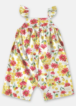 Up Baby - Macaquinho Honey Garden Infantil Bege - UP BABY