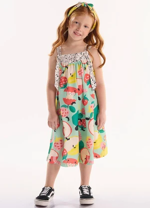 Três e Já - Macaquinho Infantil em Meia Malha Verde - TRÊS E JÁ