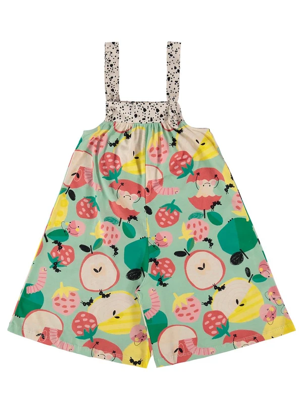 Três e Já - Macaquinho Infantil em Meia Malha Verde 3