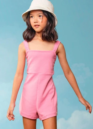 Bugbee - Macaquinho Infantil Fashion Rosa - BUGBEE