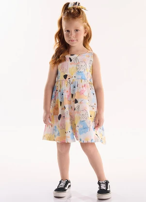 Três e Já - Macaquinho Infantil Feminino Bege - TRÊS E JÁ