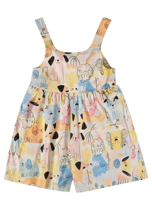 Três e Já - Macaquinho Infantil Feminino Bege 3