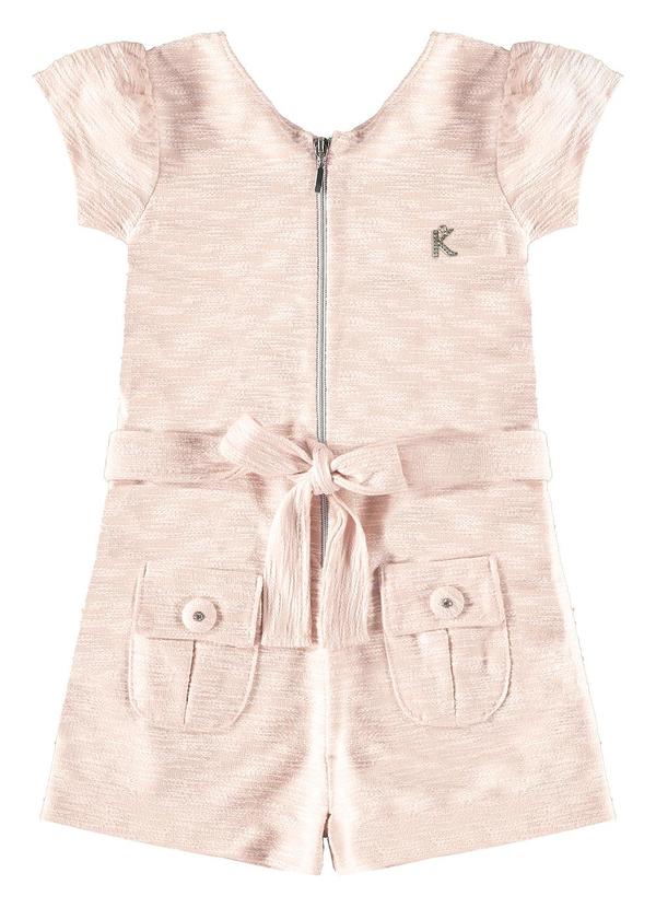 Kiki - Macaquinho Infantil Feminino Rosa