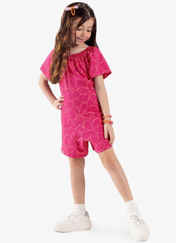 Rovi Kids - Macaquinho Infantil Meia Malha Rosa 3