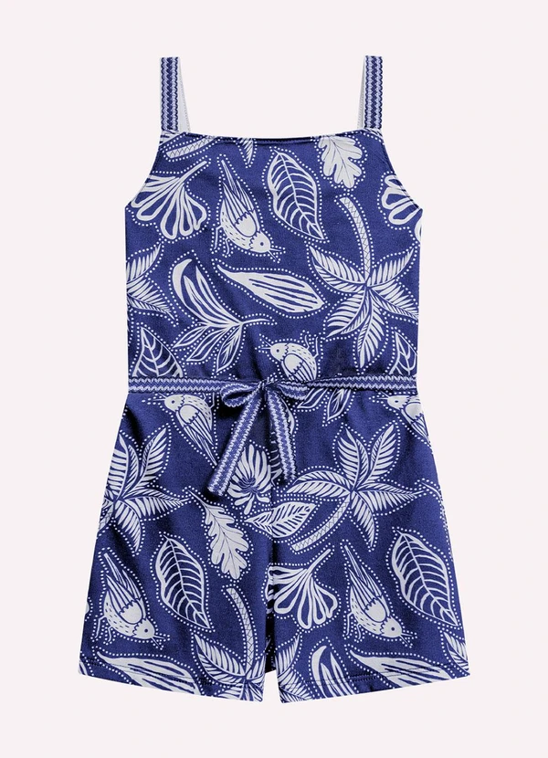 Nanai - Macaquinho Infantil Menina Estampa Azul 2