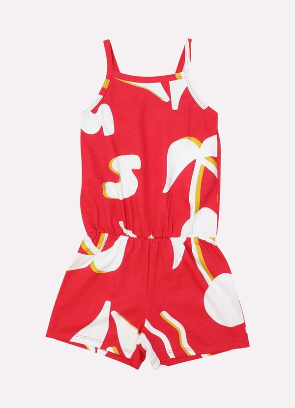 Kyly - Macaquinho Infantil Menina Flores Vermelho 2