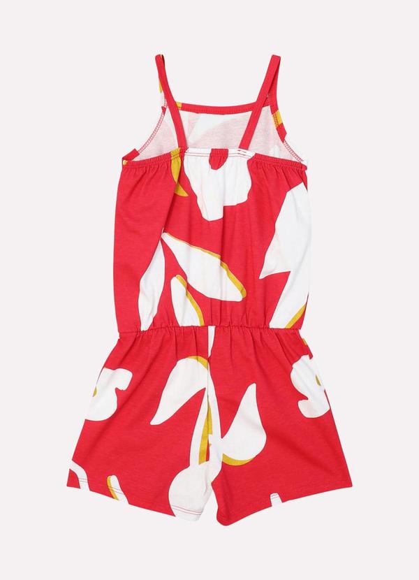 Kyly - Macaquinho Infantil Menina Flores Vermelho 3